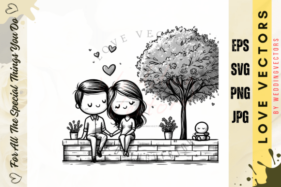 C464 Wedding & Love Vectors: Timeless Romance for Modern Design