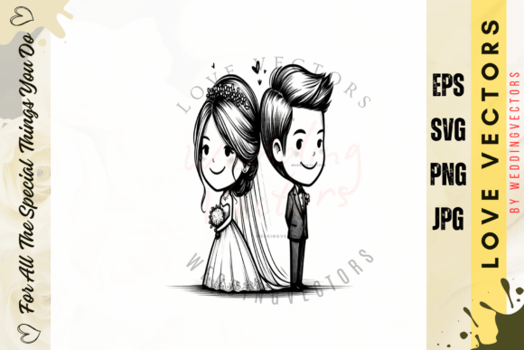 Capturing Ceremony Magic: Wedding Couple & Love Vectors