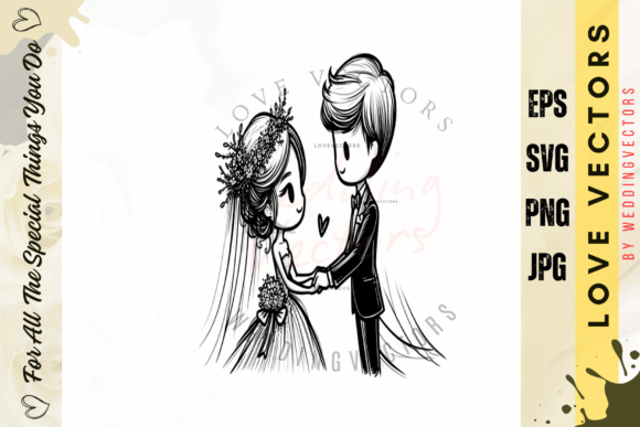 Elegant Wedding Illustrations for Timeless Design Projects
