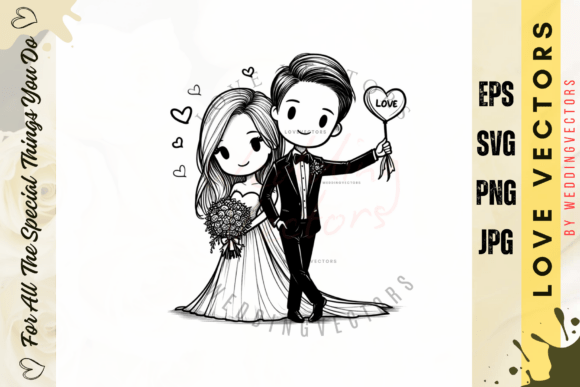 Elegant Wedding Vectors for Timeless Design Projects