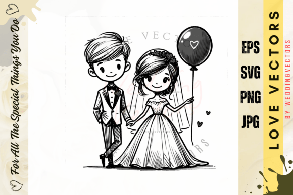 Elevate Wedding Designs with C4746 Love Vectors