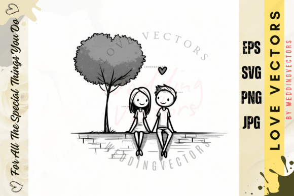 Elevate Your Designs with Wedding Couple and Love Vectors - C490