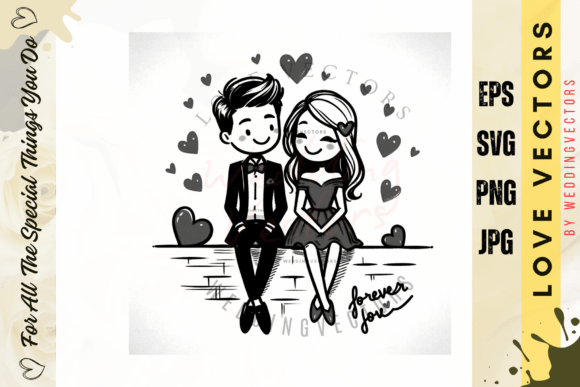 Enchanting Wedding Couple & Love Vectors for Designers