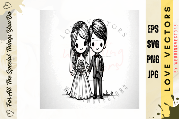 Wedding Couple and Love Vectors - C4284: Elevate Your Design