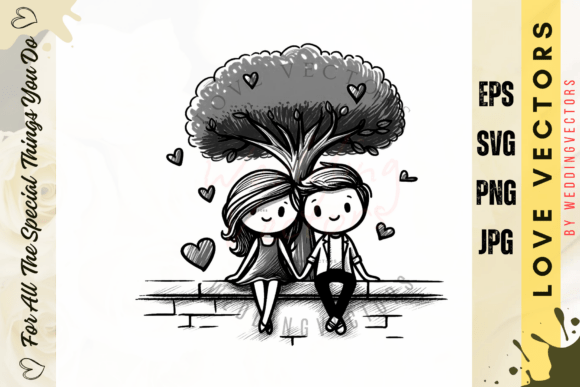 Wedding Couple and Love Vectors - C430: A Design Collection