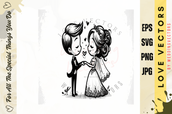 Wedding Couple and Love Vectors: C4525 Design Assets