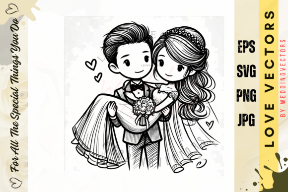 Wedding Couple and Love Vectors - C4621: Elevate Your Designs