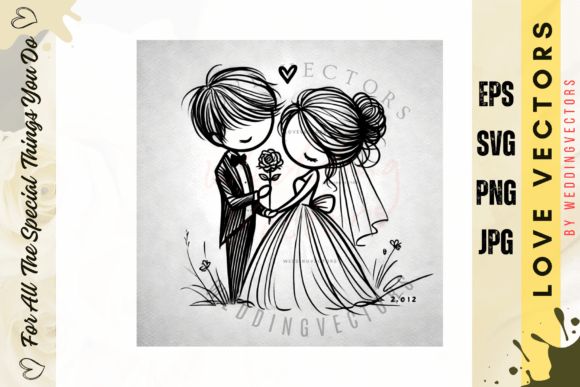 Wedding Couple & Love Vectors: C483 Design Collection