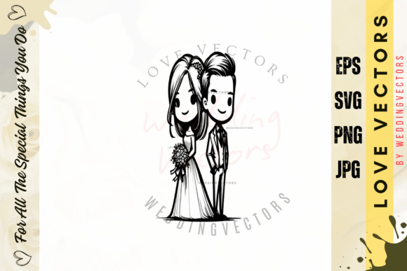 Wedding Couple & Love Vectors: Elegant Design Assets